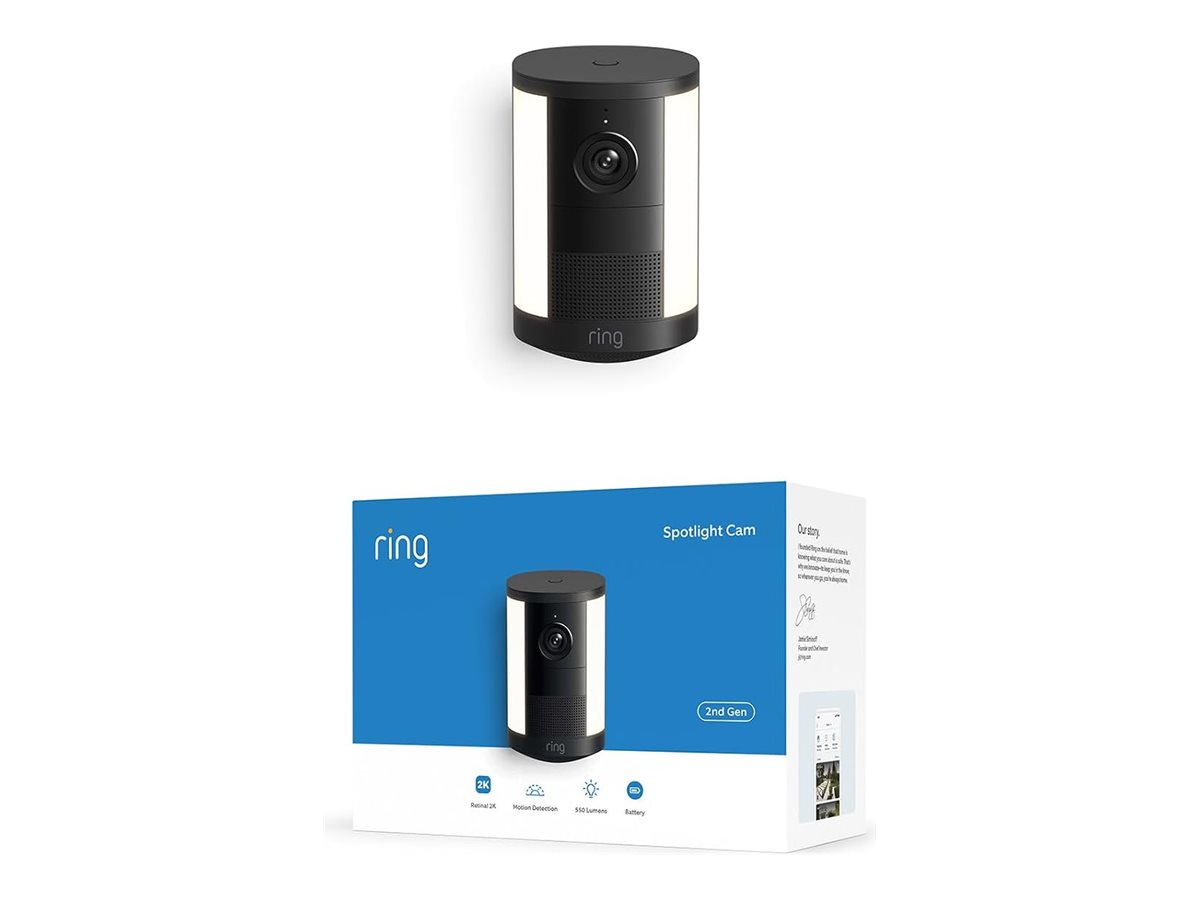 Ring Spotlight Cam Battery 2nd Gen network surveillance Product shot Front 79800