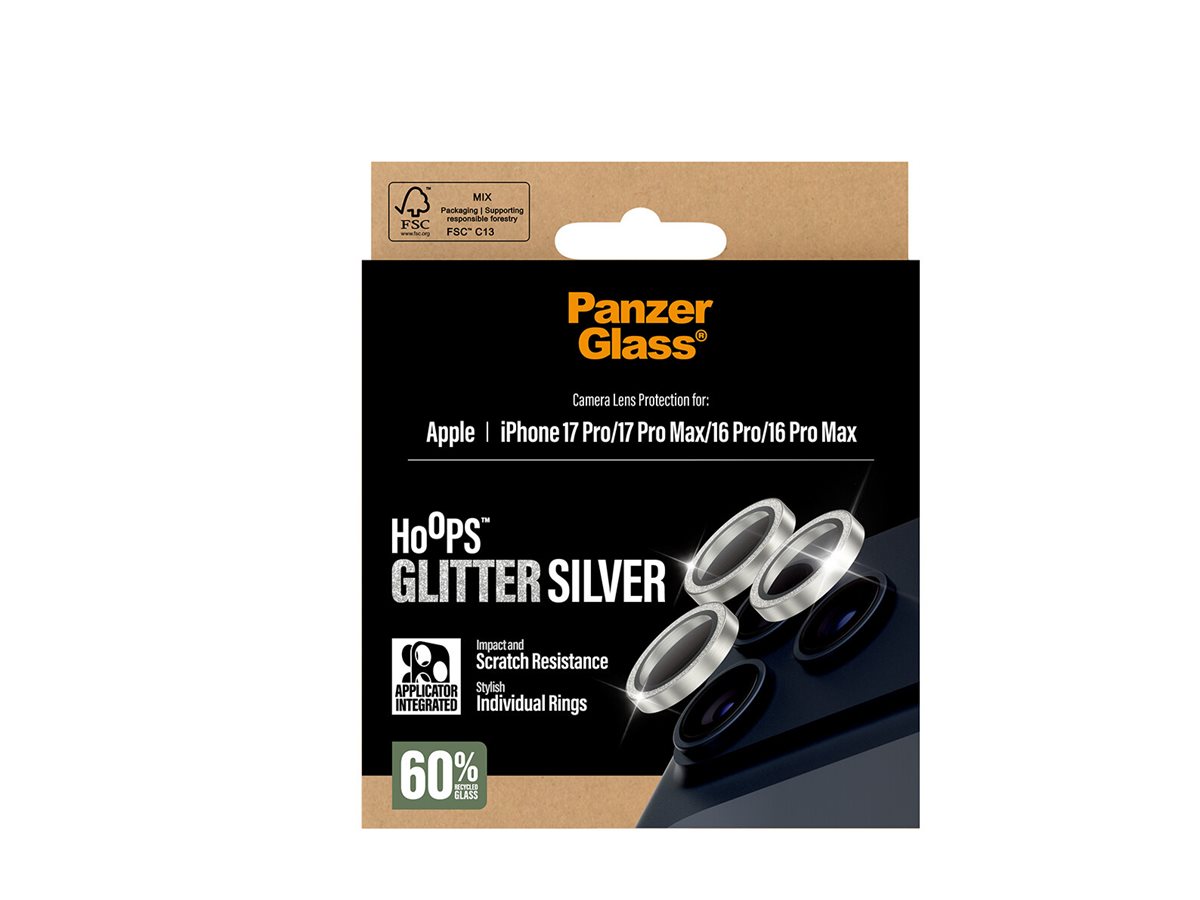 PanzerGlass Hoops Apple iPhone 17 Pro/16 Pro/15 Pro/17 Pro Max/16 Pro Max/15 Pro Max třpytivě stříbrné – foto 4