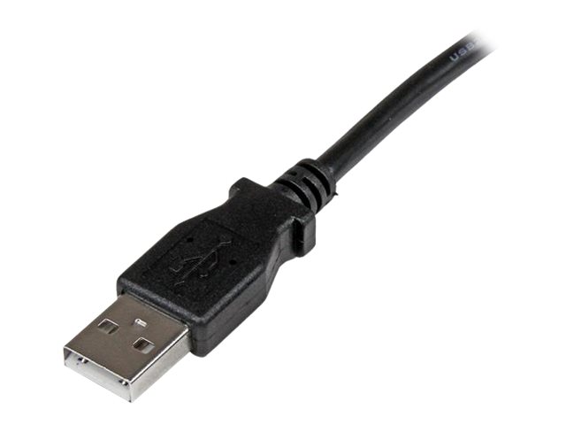 Image of StarTech.com 3m USB 2.0 A to Left Angle B Cable Cord - 3 m USB Printer Cable - Left Angle USB B Cable - 1x USB A (M), 1x USB B (M) (USBAB3ML) - USB cable - USB Type B to USB - 3 m