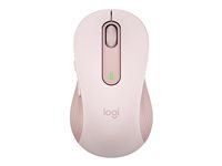 Logitech Signature M650 L - Souris - grande taille - optique - 5 boutons - sans fil - Bluetooth, 2.4 GHz - rcepteur USB Logitech Logi Bolt - rose