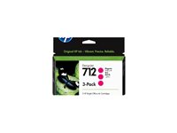 HP 712 3-Pack 29-ml Magenta DesignJet
