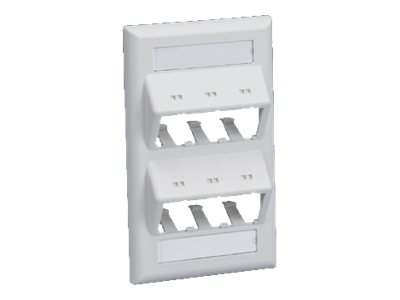 Panduit MINI-COM Classic Series Sloped Faceplates with Label and Label ...
