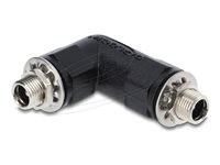 Delock Strøm DC jackstik 5,5 mm (ID: 2,5 mm) (female) - Strøm DC jackstik 5,5 mm (ID: 2,1 mm) (female) Sort Strømforsyningsadapter