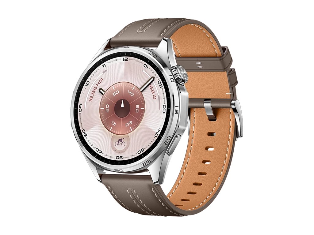 Huawei Watch GT 6 stainless steel smart watch with strap Product shot Front 79650