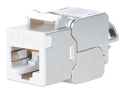 INTELLINET Cat6a 10G STP Keystone-Modul weiß