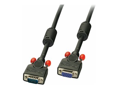 LINDY VGA Kabel M/F schwarz 1m HD15 M/F DDC-fähig - 36392