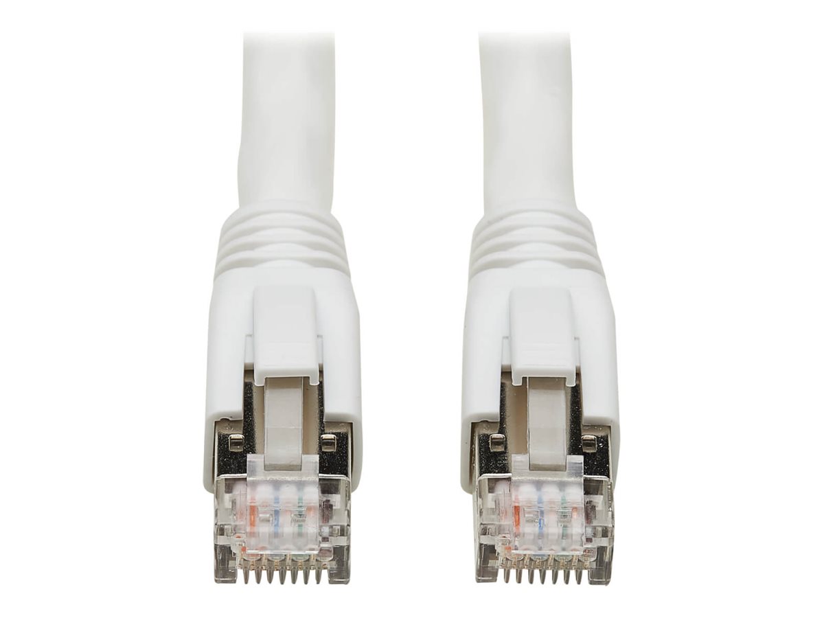 Tripp Lite Cat8 25G/40G-Certified Snagless S/FTP Ethernet Cable (RJ45 M/M), PoE, White, 10 ft.
