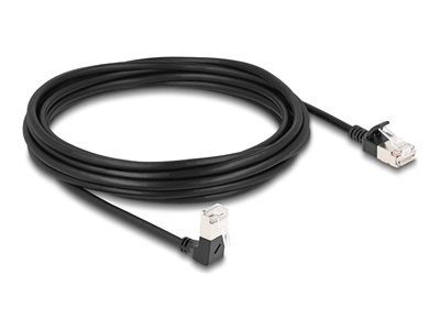 DELOCK RJ45 Netzwerkkabel Cat.6A S/FTP Slim 90°unten 5m 80308 (BILD1)