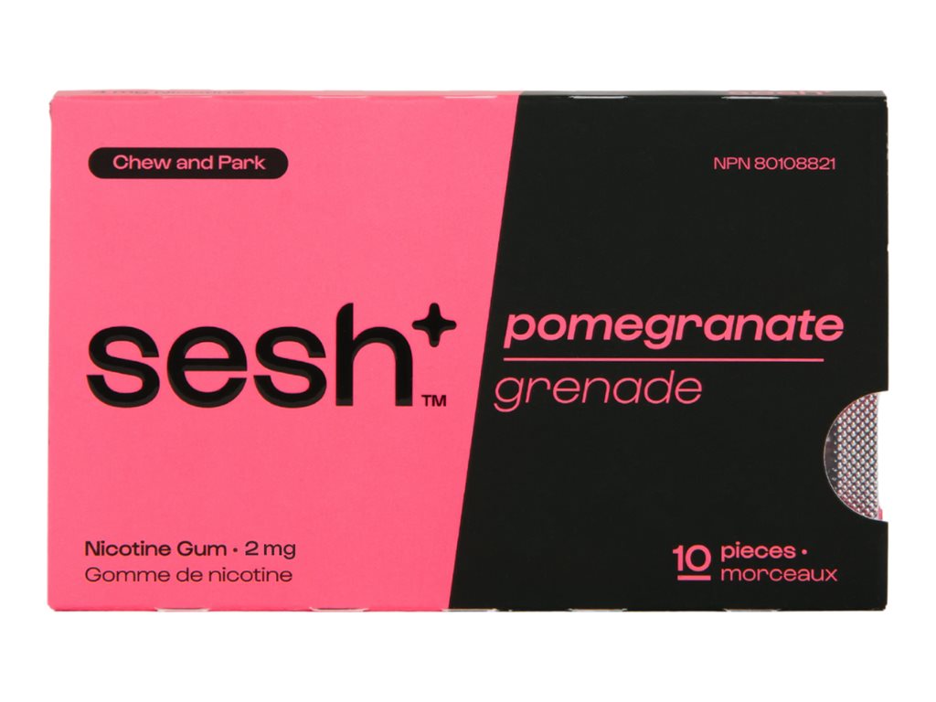 Sesh+ Nicotine Gum - Pomegranate - 2mg - 10's