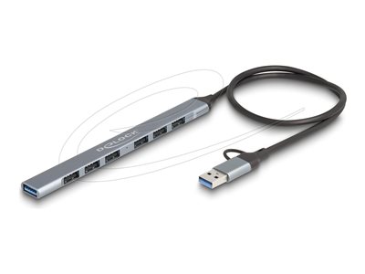Delock 7 Port Slim USB Hub mit USB Type-C oder USB 64273 64273 (BILD1)