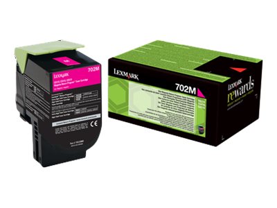 Image of Lexmark 702M - magenta - original - toner cartridge - LCCP, LRP