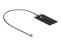 DeLOCK WLAN 802.11 ac/ax/a/h/b/g/n Antenna MHF I plug 2.7 - 3.0 dBi 1.13 15 cm FPC internal self adhesive Antenne Sort