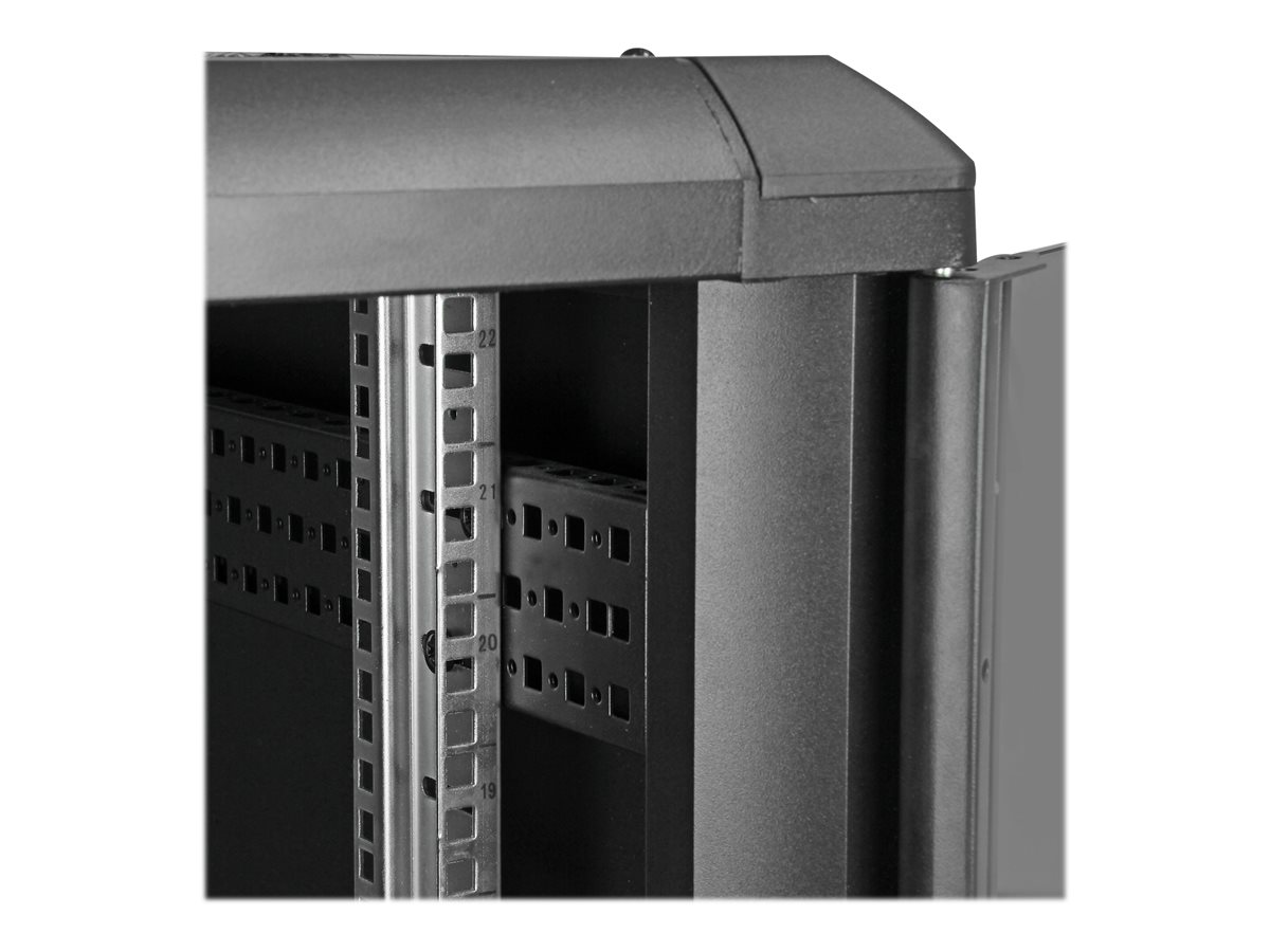 StarTech.com 22U Server Rack Cabinet with secure locking door - 4 Post Adjustable Depth (5.5" to 28.7") - 1768 lb capacity - 19 inch Portable Network Equipment Enclosure on wheels/casters (RK2236BKF) - rozvaděč stojanový - 22U – foto 5