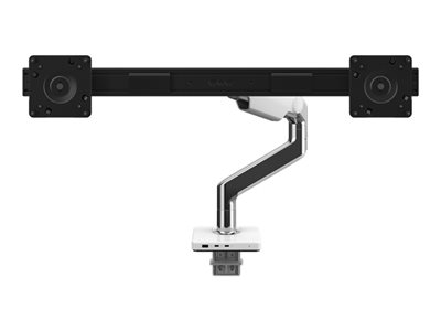 Humanscale M8.1 - Mounting kit (dual bracket, 2 VESA adapters (black), desk clamp base, angled / dynamic link)