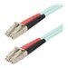 StarTech.com 25m (82ft) LC/UPC to LC/UPC OM4 Multimode Fiber Optic Cable, 50/125µm LOMMF/VCSEL Zipcord Fiber, 100G Networks, Low Insertion Loss, LSZH Fiber Patch Cord