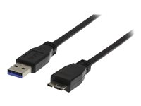 DELTACO USB 3.0 USB-kabel 2m Sort