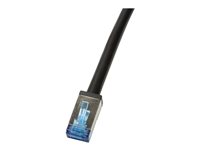 LogiLink Professional CAT 6a Kabel med afskærmning med folie og kobberfletning (SFTP 50m Patchkabel Sort