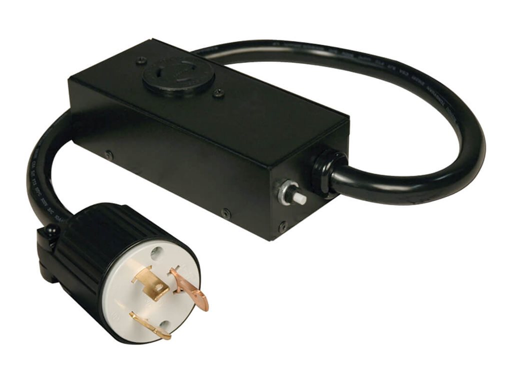 Tripp Lite 2ft Power Cord Extension Cable L5-30P to L5-20R with Amp Break Heavy Duty 20A 10AWG 2'