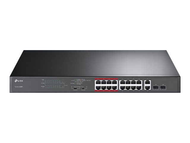 TP-Link TL-SL1218MP - switch - 16 ports - unmanaged - rack-mountable