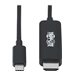 Tripp Lite USB C to HDMI Adapter Cable 4K, 4:4:4 Thunderbolt 3 Black 6ft -  video / audio cable - HDMI / USB - 6 ft - U444-006-HBE - USB Cables 