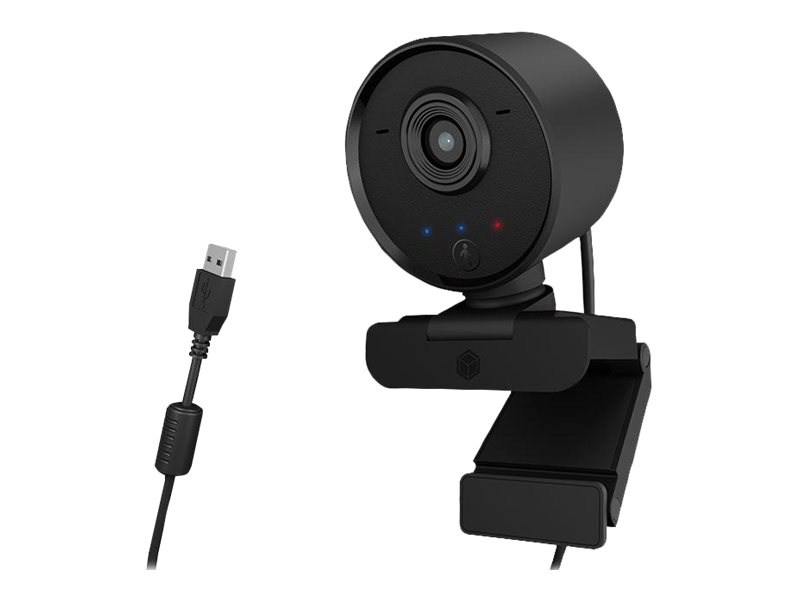 ICYBOX IB-CAM502-HD Full HD webcam mit Fernbedienung CMOS-Sensor mit 30 Bildern pro Sekunde WDR KI Autotracking klemmfuss