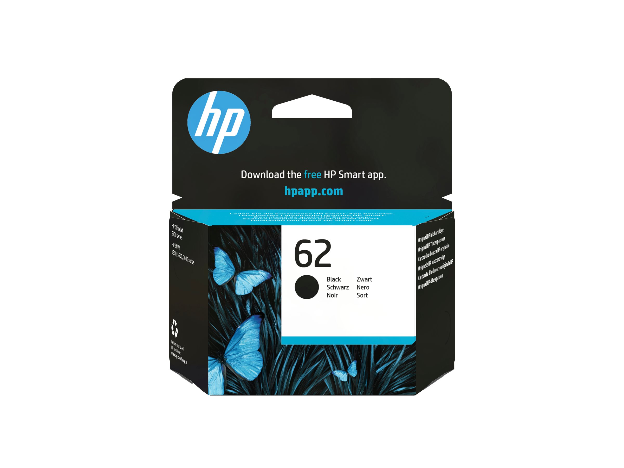 Hp 62 Black Original Ink Cartridge Hp 62 Black Original Ink Cartridge