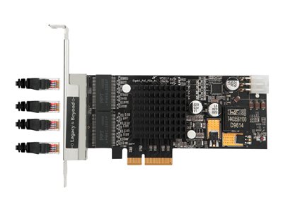 SIIG 4-Port Gigabit Ethernet with POE PCIe Card
