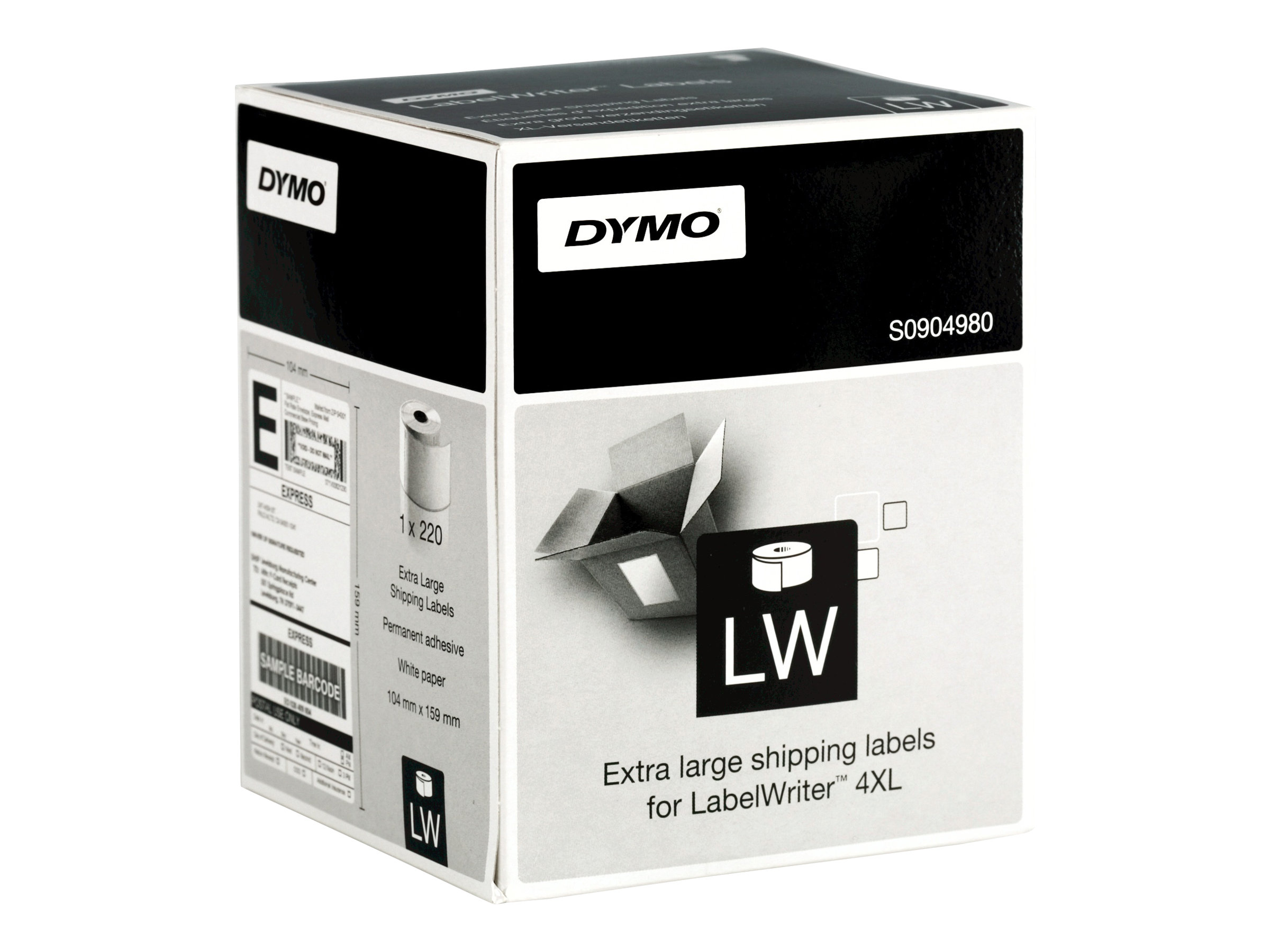 Dymo Labelwriter Extra Large Shipping Labels Shipping Labels 220 Labels 104 X 159 Mm