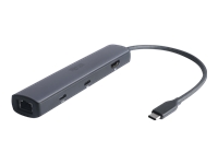 Tripp Lite USB-C Multiport Adapter - 8K HDMI, 3 USB Hub Ports, Gigabit Ethernet, 100W PD Charging, HDR, HDCP 2.3