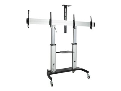 Heavy-Duty Rolling TV Stand, Height Adjustable, 60-100 inch