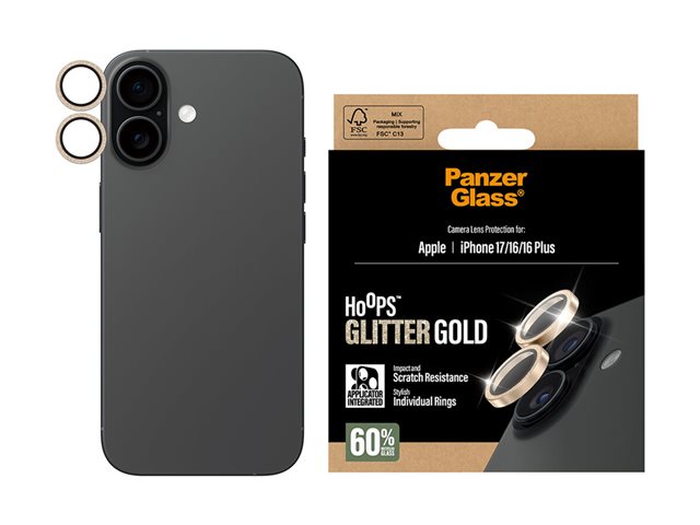 PanzerGlass Hoops Apple iPhone 17/16/16 Plus třpytivě zlaté – foto 5