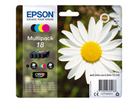 Epson 18 Multipack - 4-pack - black, yellow, cyan, magenta - original - ink cartridge