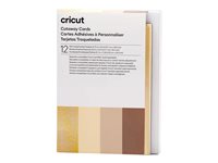 Cricut Neutrals Sampler Skær væk-kortsæt Grå Hvid Holographic gold Kakifarvet Fløde