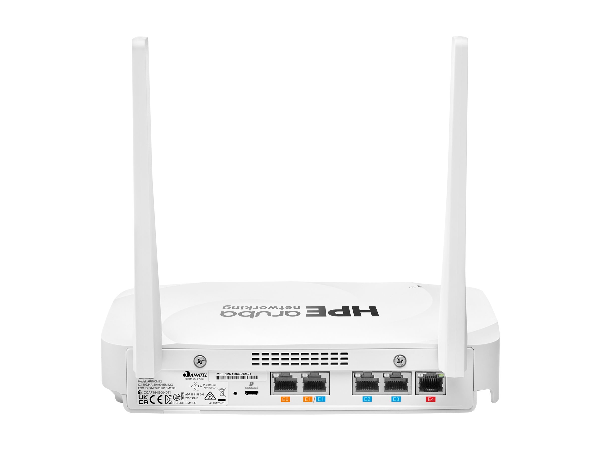 HPE Aruba Networking AP-605R (RW) radio access point Wi-Fi 6E Bluetooth Product shot Front 79950