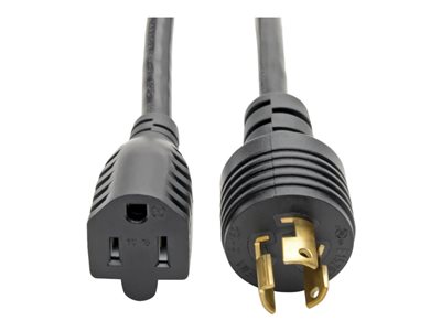Tripp Lite 1ft Power Cord Adapter Cable 5-15P to 5-15R Heavy Duty 15A 14AWG 1'