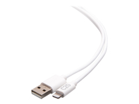 C2G 6ft Lightning to USB A - Power, Sync and Charging Cable - MFi - White