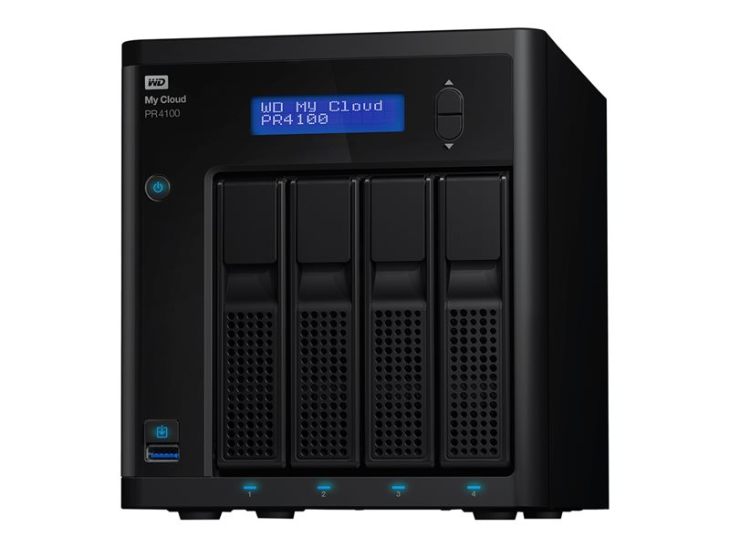 WD My Cloud PR4100 WDBNFA0000NBK - NAS-Server - 4 Schächte - RAID RAID 0, 1, 5, 10, JBOD - RAM 4 GB - Gigabit Ethernet