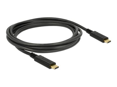 DELOCK Kabel USB 3.1 Gen1 C > C E-Marker 3A 2.0m schwarz - 83668