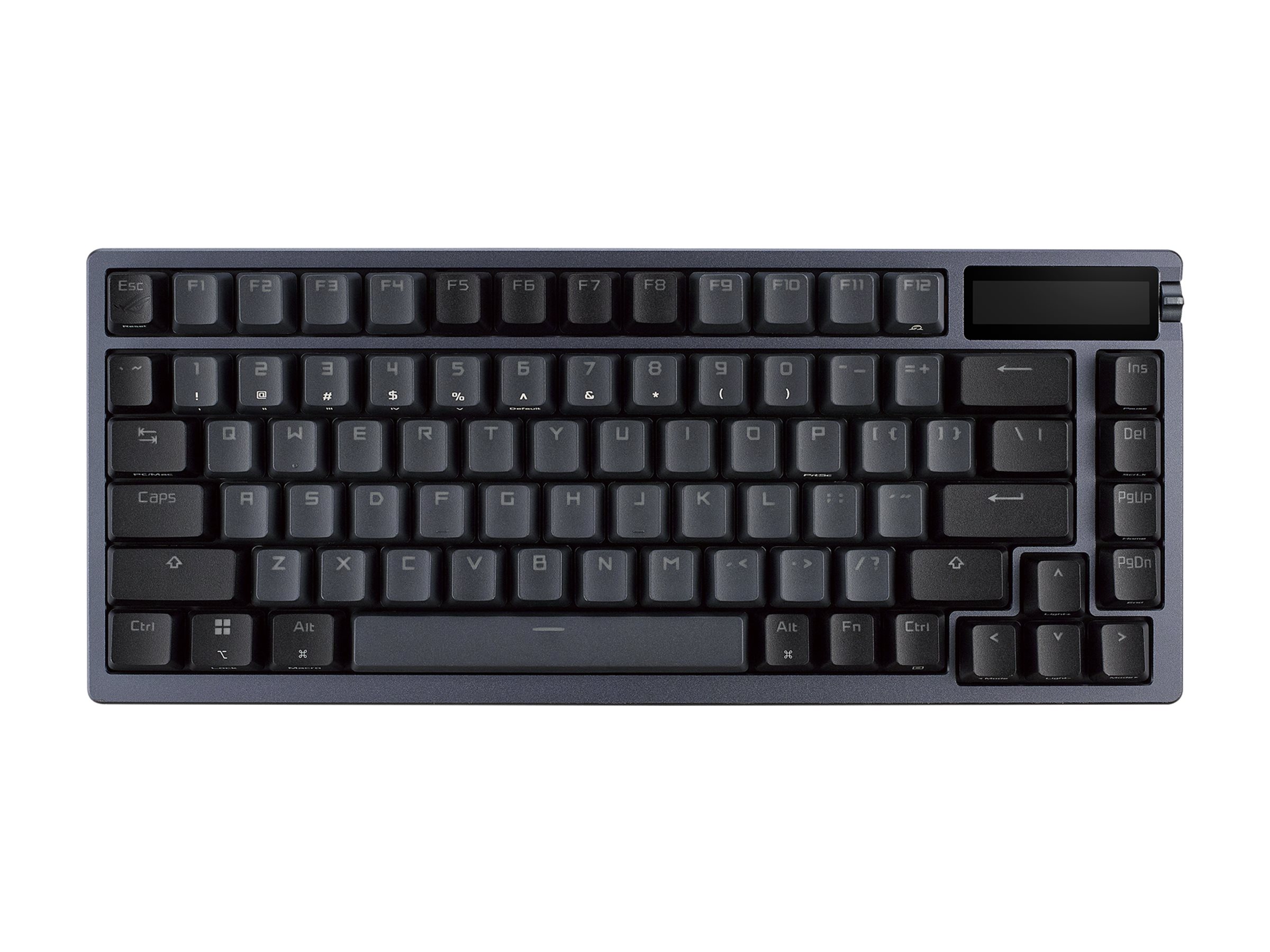 ASUS ROG Azoth keyboard with OLED display gun metal Input Product shot Front 79951