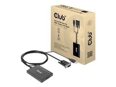 Club 3D - Adapter - HD-15 (VGA), USB (power only) male to HDMI female