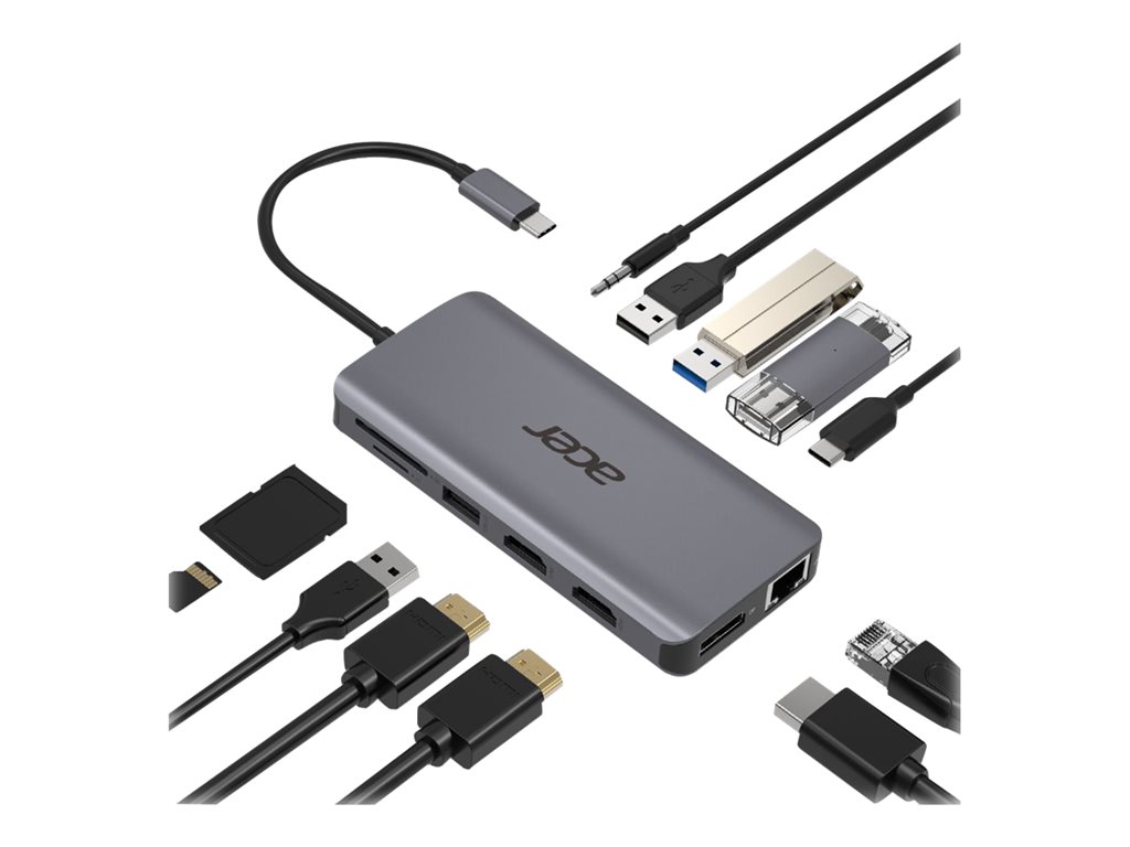 Acer 12-In-1 - docking station USB-C - 2 x HDMI, - GigE