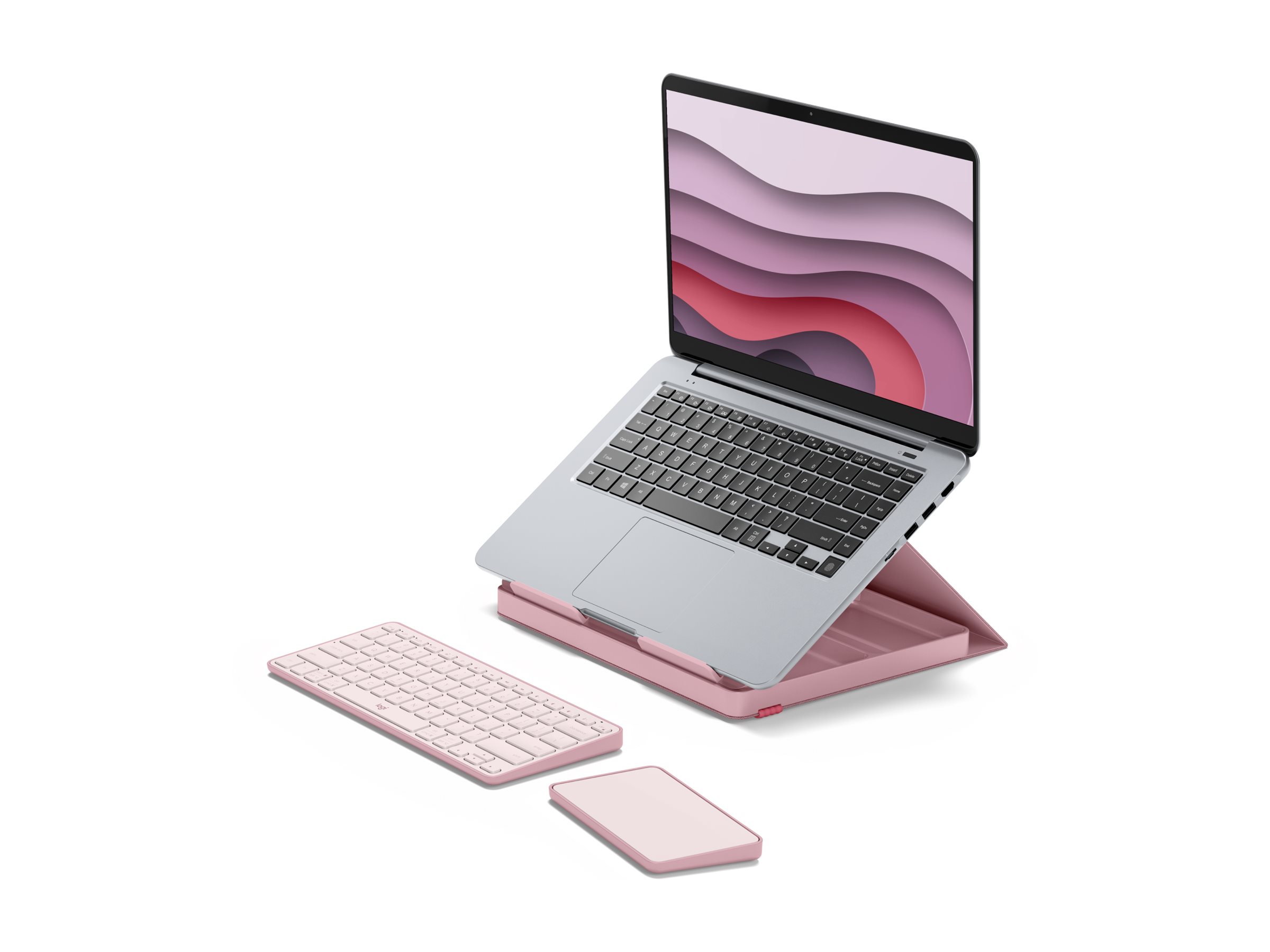 Logitech Casa Pop-Up Desk keyboard and touchpad set bohemian blush Input Usage / lifestyle Right side 72480