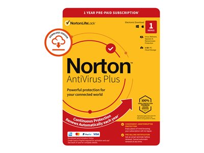 Norton AntiVirus Plus - For   - subscription licen