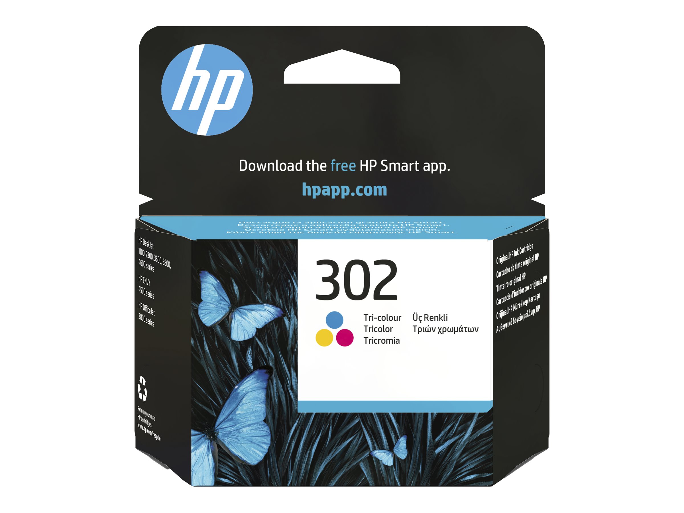 Hp 302 Colour Cyan Magenta Yellow Original Ink Cartridge