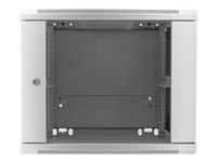 Intellinet Network Cabinet, Wall Mount (Standard), 9U, Usable Depth 350mm/Width 540mm, Grey, Assembled, Max 60kg, Metal & Gla