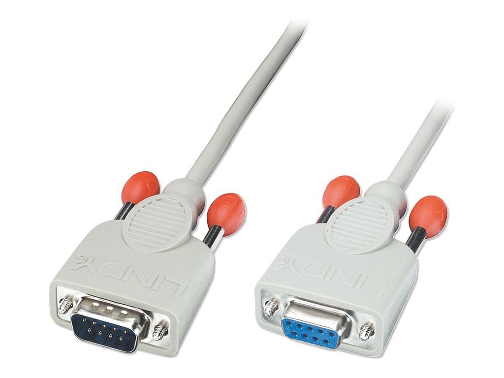 LINDY RS232 Extension Cable 9 Pin 5m Sub-D Male to Sub-D Female, 1:1