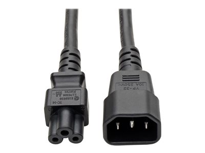 Tripp Lite 6ft Laptop Power Cord Adapter Cable C14 to C5 2.5A 18AWG 6'