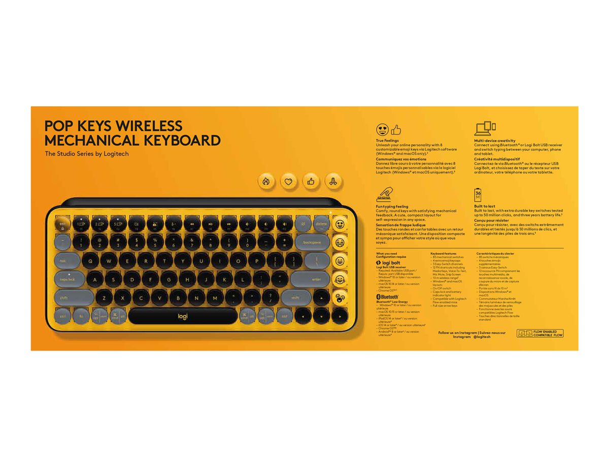 LOGITECH POP Keys BLAST YELLOW FRA – foto 13