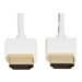 Eaton Tripp Lite Series Slim High-Speed HDMI Cable w Ethernet and Digital Video/Audio UHD 4K 60Hz MM White 6ft