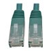 Tripp Lite 25ft Cat6 Gigabit Molded Patch Cable RJ45 M/M 550MHz 24AWG Green